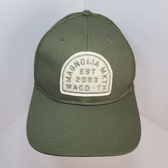 Magnolia Market Waco Texas Mesh Back Trucker Hat Green NWOT - Picture 2 of 6
